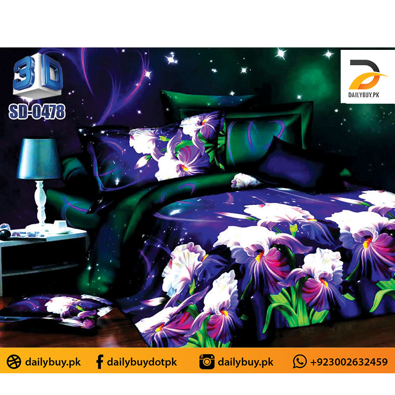 3D Digital Bed Sheet 0478