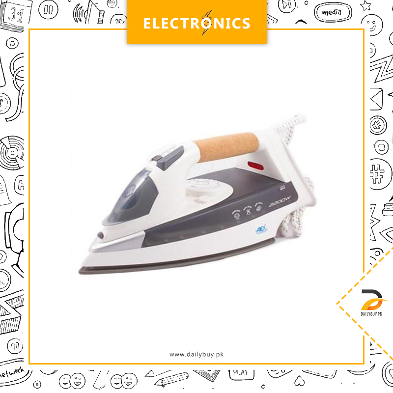 Anex AG-1022 - Deluxe Steam Iron - White & Grey