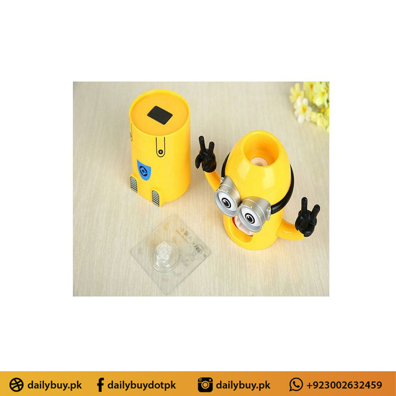 Minion Tooth Paste Dispenser & Brush Holder - Yellow