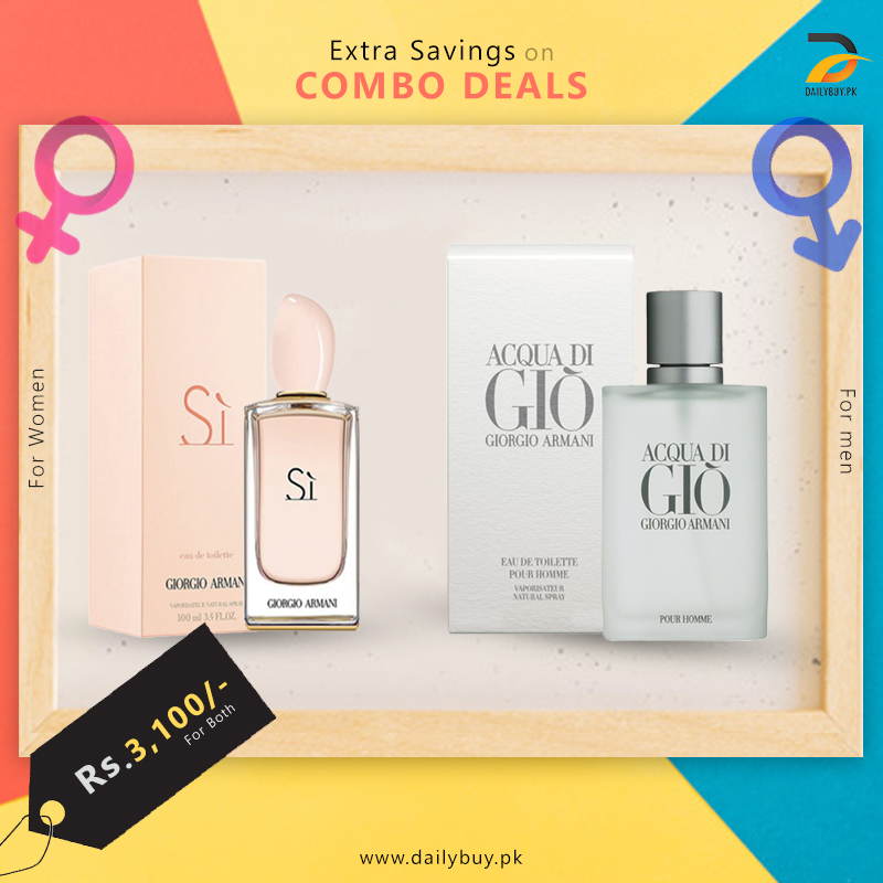 Combo Perfume Deals  Si Giorgio Aramani For Her With Acqua Di Gio For Him