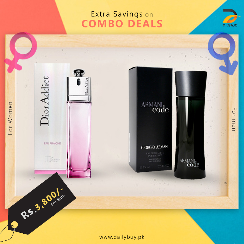 Combo Perfume Deal Dior Addict For Women With Armani Code For Men